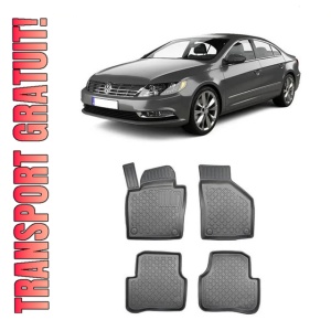 Volkswagen Passat CC, Coupe, Din 06.2008 - 11.2016 , Set Covorase Auto Tip Tavita Premium 3D, din cauciuc