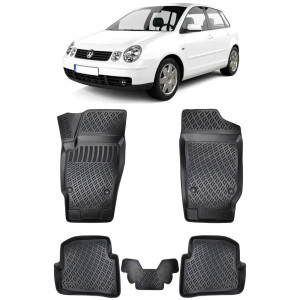 Volkswagen Polo 6Q / 9N / 9N3 IV 2002-2009 Set 4 covorase auto din cauciuc tip tavita premium line 3D accesorii pentru autoturismul tau - masina v242879