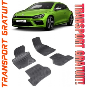 Volkswagen Scirocco III, Coupe, fabricat din 06.2008 - 2017, set covorase auto dedicate, din cauciuc 100% Premium