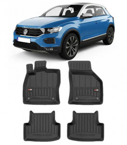 Volkswagen T-Roc, Suv, Din 12.2017 - Prezent , Set Covorase Auto Tip Tavita Premium 3D, din cauciuc accesorii pentru autoturismul tau - masina v173064