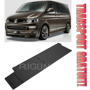 Volkswagen T5 Transporter, Van, fabricat din 2003 - 05.2015, Rand 2, set covorase auto dedicate, din cauciuc 100% Premium