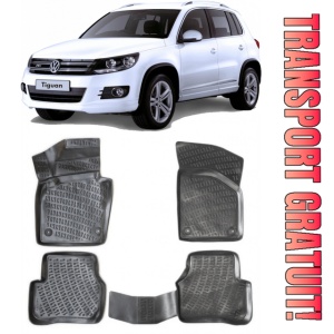 Volkswagen Tiguan I 2007-2017 Set 4 covorase auto din cauciuc tip tavita premium line 3D