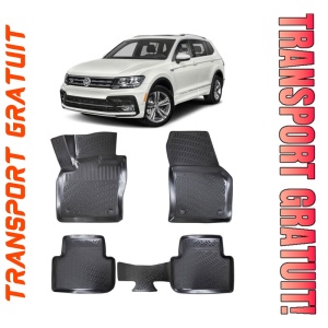 Volkswagen Tiguan II 2016-2019 Set 4 covorase auto din cauciuc tip tavita premium line 3D