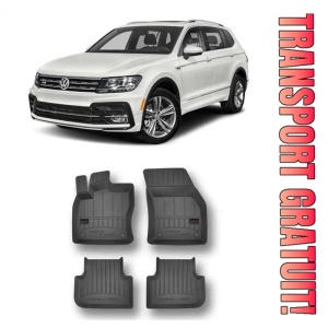 Volkswagen Tiguan II, Suv, Din 05.2016 - Prezent , Set Covorase Auto Tip Tavita Premium 3D, din cauciuc
