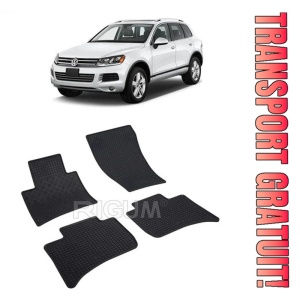 Volkswagen Touareg II, Suv, fabricat din 02.2010 - 03.2018, set covorase auto dedicate, din cauciuc 100% Premium