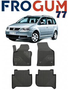 Volkswagen Touran I Din 03.2003 - 08.2015, Van , Set Covorase Auto Tip Tavita Premium 3D, din cauciuc accesorii pentru autoturismul tau - masina v168384