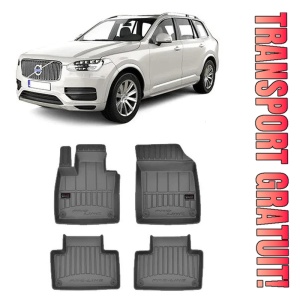 Volvo Xc90 II, Suv, Din 05.2015 - Prezent , Set Covorase Auto Tip Tavita Premium 3D, din cauciuc