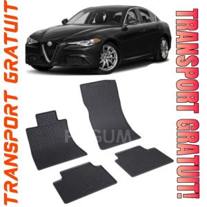 Alfa Romeo Giulia fabricat din 06.2016 - Prezent, Sedan, 4X2, set covorase auto dedicate, din cauciuc 100% Premium