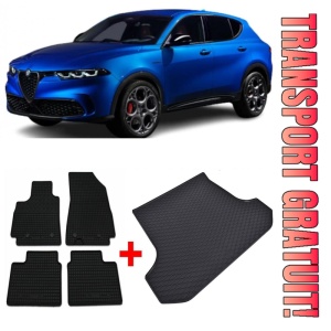 Alfa Romeo Tonale Set Covorase + tavita portbagaj auto Alfa Romeo Tonale PHEV Q4 fabricatie 11.2022 - prezent, caroserie suv, portbagaj superior