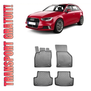 Audi A3 8V, Sedan, Din 09.2013 - 03.2020 , Set Covorase Auto Tip Tavita Premium 3D, din cauciuc