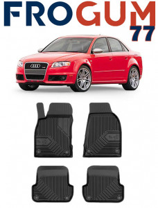 Audi A4 B7 Din 11.2004 - 10.2007, Sedan , Set Covorase Auto Tip Tavita Premium 3D, din cauciuc accesorii pentru autoturismul tau - masina v164760