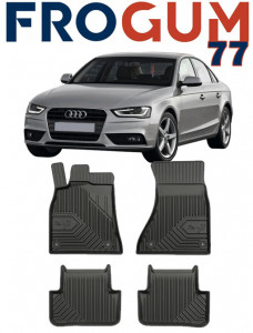Audi A4 B8 Din 01.2008 - 10.2015, Sedan , Set Covorase Auto Tip Tavita Premium 3D, din cauciuc accesorii pentru autoturismul tau - masina v164748