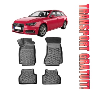 Audi A4 B9 (Typ 8W) 2015-2025 Set 4 covorase auto din cauciuc tip tavita premium line 3D