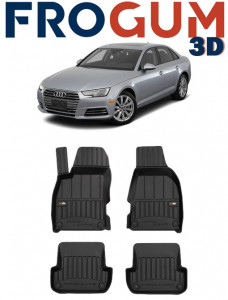 Audi A4 Rs4 Quattro Din 2006 - 2008, Sedan Set Covorase Auto Tip Tavita Premium 3D, din cauciuc accesorii pentru autoturismul tau - masina v162182