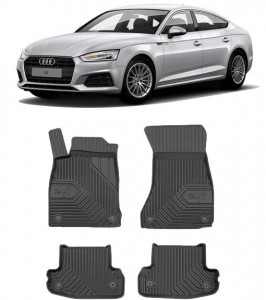 Audi A5 F5 Din 10.2016 - Prezent, Coupe , Set Covorase Auto Tip Tavita Premium 3D, din cauciuc