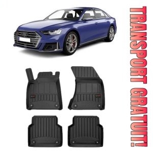 Audi A8 D4, Sedan, Din 01.2010 - 09.2013 , Set Covorase Auto Tip Tavita Premium 3D, din cauciuc