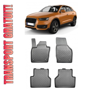 Audi Q3 I, Suv, Din 08.2011 - 06.2018 , Set Covorase Auto Tip Tavita Premium 3D, din cauciuc