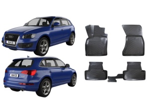 Audi Q5 (Typ 8R) I 2008-2017 Set 4 covorase auto din cauciuc tip tavita premium line 3D - Img 2