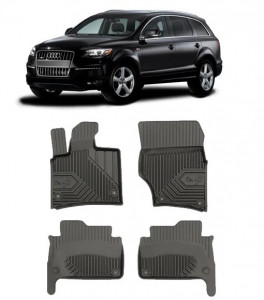 Audi Q7 4L Din 03.2006 - 05.2015, Suv , Set Covorase Auto Tip Tavita Premium 3D, din cauciuc accesorii pentru autoturismul tau - masina v165086