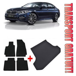 BMW E60 Set Covorase + tavita portbagaj auto BMW Seria 5 E60 fabricatie 06.2004 - 2010, caroserie sedan