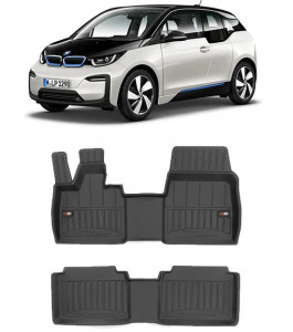 Bmw I3, Hatchback, Din 11.2013 - Prezent , Set Covorase Auto Tip Tavita Premium 3D, din cauciuc accesorii pentru autoturismul tau - masina v171414