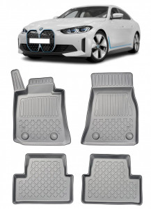 Bmw I4 Gran Coupe G26 Electric Din 11.2021 - Prezent, Coupe , Set Covorase Auto Tip Tavita Premium 3D, din cauciuc accesorii pentru autoturismul tau - masina v164311