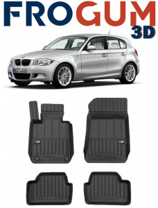 Bmw Seria 1 E81 Din 09.2004 - 2013, Hatchback , Set Covorase Auto Tip Tavita Premium 3D, din cauciuc accesorii pentru autoturismul tau - masina v162956