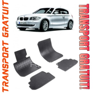 Bmw Seria 1 E81 fabricat din 09.2004 - 2013, Hatchback, 3 Usi, set covorase auto dedicate, din cauciuc 100% Premium