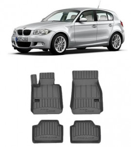 Bmw Seria 1 E81, Hatchback, Din 09.2004 - 2011 , Set Covorase Auto Tip Tavita Premium 3D, din cauciuc accesorii pentru autoturismul tau - masina v173525