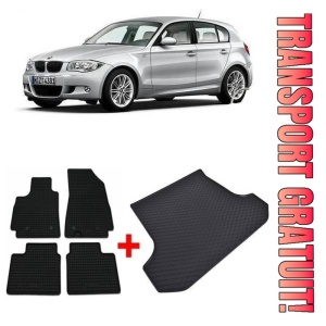 Bmw Seria 1 E87 Hatchback din 09.2004 - 2011, Set Covorase + tavita portbagaj auto Fara Separator *3