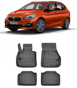 Bmw Seria 2 F45, Van, Din 09.2014 - Prezent , Set Covorase Auto Tip Tavita Premium 3D, din cauciuc accesorii pentru autoturismul tau - masina v174251