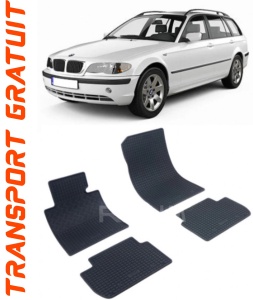 Bmw Seria 3 E46 fabricat din 1998 - 08.2005, Combi, set covorase auto dedicate, din cauciuc 100% Premium accesorii pentru autoturismul tau - masina v149857