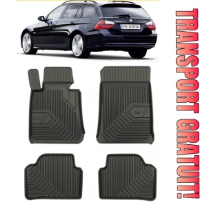 Bmw Seria 3 E90 Din 09.2005 - 11.2012, Combi , Set Covorase Auto Tip Tavita Premium 3D, din cauciuc