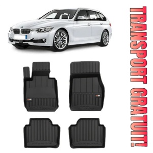 Bmw Seria 3 F31 Din 12.2012 - 02.2019, Combi, Fara X-DrIVe Set Covorase Auto Tip Tavita Premium 3D, din cauciuc