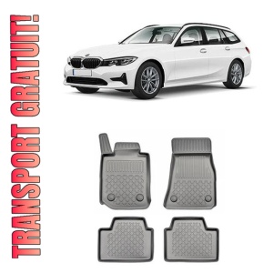 Bmw Seria 3 G21 Din 06.2019 - Prezent, Combi, X-DrIVe , Set Covorase Auto Tip Tavita Premium 3D, din cauciuc