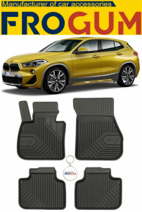 Bmw X2 F39 Din 03.2018 - Prezent, Suv , Set Covorase Auto Tip Tavita Premium 3D, din cauciuc accesorii pentru autoturismul tau - masina v165235