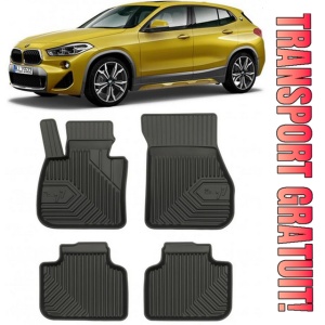 Bmw X2 F39 Din 03.2018 - Prezent, Suv , Set Covorase Auto Tip Tavita Premium 3D, din cauciuc