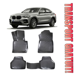 Bmw X4 F26 2014-2018 Set 4 covorase auto din cauciuc tip tavita premium line 3D