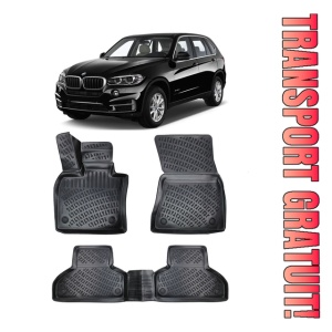 Bmw X5 F15 2013-2018 Set 4 covorase auto din cauciuc tip tavita premium line 3D