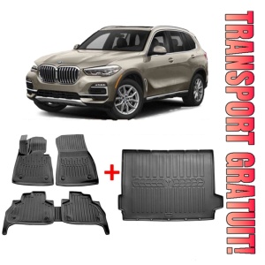 BMW X5 Set Covorase + tavita portbagaj auto BMW X5 G05 fabricatie 11.2018 - prezent, caroserie suv