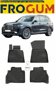 Bmw X7 G07 Din 03.2019 - Prezent, Suv , Set Covorase Auto Tip Tavita Premium 3D, din cauciuc accesorii pentru autoturismul tau - masina v161756