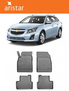 Chevrolet Cruze, Combi, Din 09.2012 - 2016 , Set Covorase Auto Tip Tavita Premium 3D, din cauciuc accesorii pentru autoturismul tau - masina v172958
