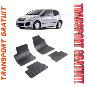 Citroen C2, Hatchback, fabricat din 2003 - 10.2009, set covorase auto dedicate, din cauciuc 100% Premium