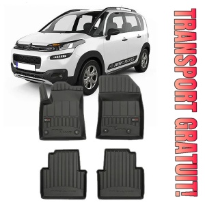 Citroen C3 Aircross, Hatchback, Din 11.2017 - Prezent , Set Covorase Auto Tip Tavita Premium 3D, din cauciuc