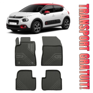 Citroen C3 III Din 01.2017 - Prezent, Hatchback , Set Covorase Auto Tip Tavita Premium 3D, din cauciuc