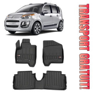 Citroen C3 Picasso Din 2009 - 10.2017, Van , Set Covorase Auto Tip Tavita Premium 3D, din cauciuc