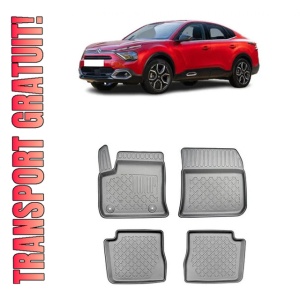 Citroen C4 E-X Din 10.2022 - Prezent, Suv , Set Covorase Auto Tip Tavita Premium 3D, din cauciuc