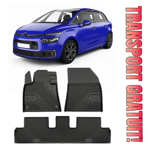 Citroen C4 Picasso II Din 07.2013 - 11.2020, Van , Set Covorase Auto Tip Tavita Premium 3D, din cauciuc