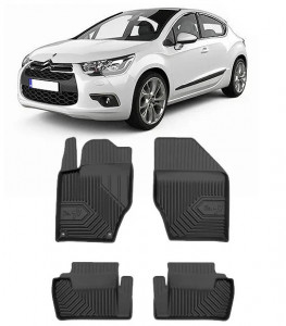 Citroen DS4 Din 03.2011 - 06.2018, Hatchback , Set Covorase Auto Tip Tavita Premium 3D, din cauciuc accesorii pentru autoturismul tau - masina v166729
