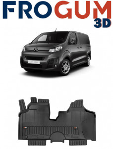 Citroen Jumpy II Din 2007 - 2016, Van, Rand 1 , Set Covorase Auto Tip Tavita Premium 3D, din cauciuc accesorii pentru autoturismul tau - masina v164857